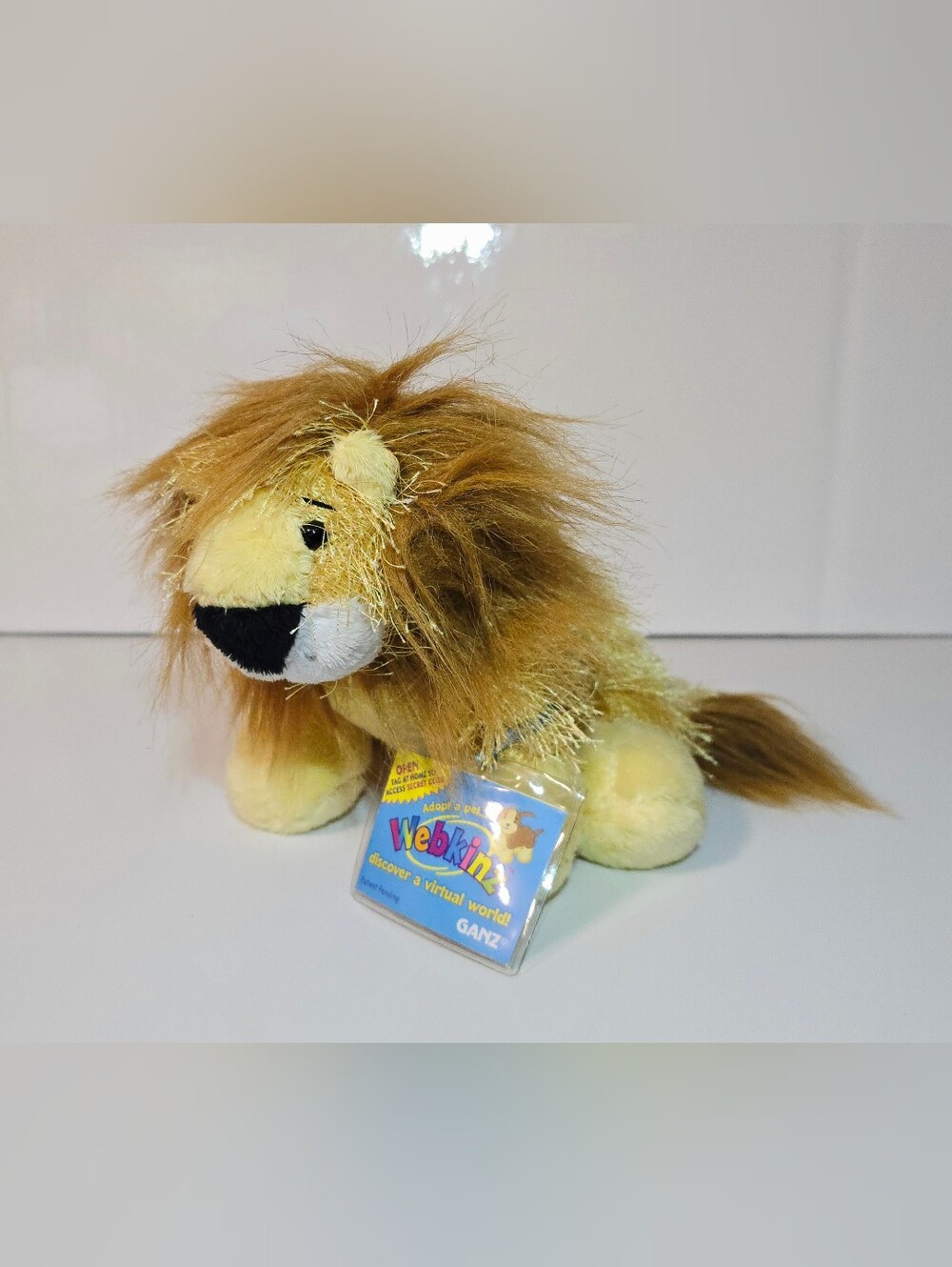 Ganz Webkinz Lion Plush W/ Sealed Code Stuffed Animal Toy HM006